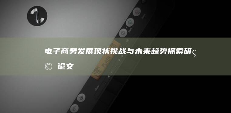 电子商务发展现状、挑战与未来趋势探索研究论文